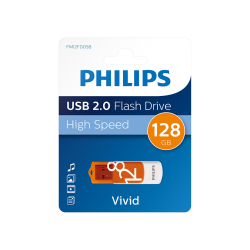 PHILIPS FM12FD05B, 128GB, USB 2.0, Vivid, Turuncu, Flash Disk - 1