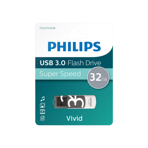 PHILIPS FM32FD00B, 32GB, USB 3.0, Vivid, Gölge Grisi, Flash Disk - Philips