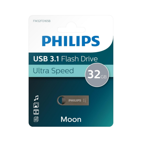 PHILIPS FM32FD165B, 32GB, USB 3.1, Moon, Uzay Grisi, Flash Disk - Philips