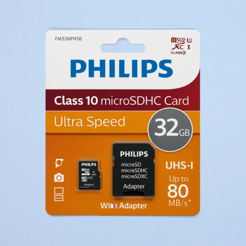 PHILIPS FM32MP45B, 32GB, SDHC, UHS-I, V10, Class10, MicroSD Kart Bellek (SD Adaptörlü) - PHILIPS