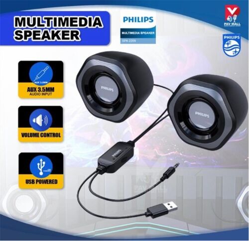 Philips Spa2209 2.0 USB- 3.5MM Jack Hoparlör Ses Kontrol Tuşu - 2