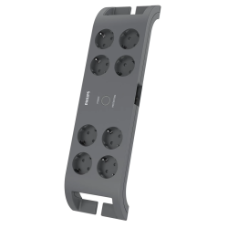 PHILIPS SPN3180A/62, 8 Soket, Akım Korumalı Priz, 900 Joules, 2Mt Kablo, (Gri) - 1