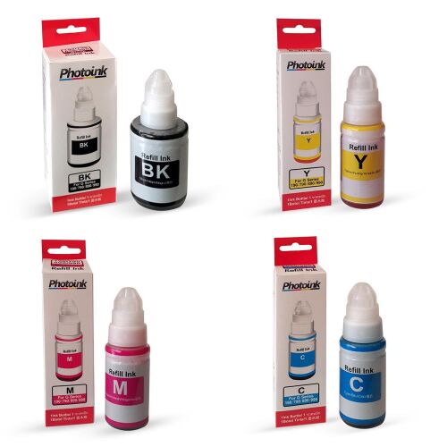 Photoink Plus Canon GI-490 4 Renk Mürekkep Seti G2411-G3411-G3415 - PHOTOINK