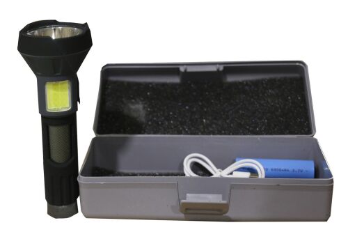 Polıce PS-356 Enerji Göstergeli, Yan Aydınlatma ve Powerbank Özellikli Şarjlı El Feneri - POLICE