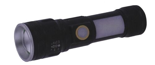 Polıce PS-357 Zoom, Yan Aydınlatma Işıklı,Magnetli ve Kırmızı-Mavi İkaz Işıklı,Şarjlı El Feneri - POLICE (1)