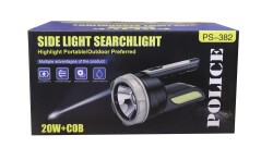 Polıce PS-382 20W Spot Feneri Şarjlı ve Yan Aydınlatma Işıklı - 1