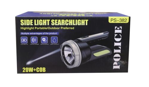 Polıce PS-382 20W Spot Feneri Şarjlı ve Yan Aydınlatma Işıklı - 1