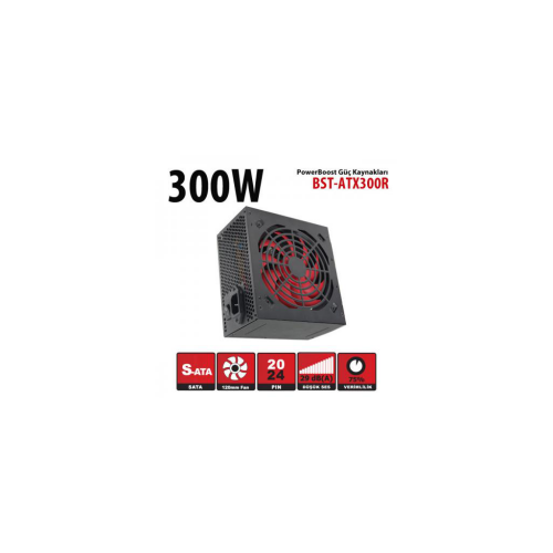 PowerBoost BST-ATX300R 300W, Sata, 12cm Fan, BOX PSU - Boost