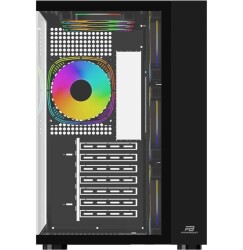 PowerBoost PB-SS02B Sea View USB 3.0, ATX 7 x ARGB Fanlı, Siyah Kasa (PSU Yok) - 1