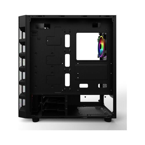 PowerBoost X59RGB-650W 80+ USB 3.0 Tempered Glass 6 x RGB Fanlı Gaming Kasa (JBST-X59RGB-650) - POWER BOOST