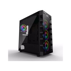 PowerBoost X59RGB-650W 80+ USB 3.0 Tempered Glass 6 x RGB Fanlı Gaming Kasa (JBST-X59RGB-650) - 2