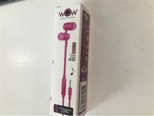 Powerway WOW Pink Kulak İçi Mikrofonlu Ses Kontrolli Kulaklık - POWERWAY