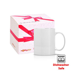 Premium Süblimasyon Beyaz Porselen Kupa Bardak - Kutulu - 1