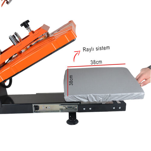 Goldpix Profesyonel Yarı Otomatik Düz Pres Baskı Makinesi - 38x38cm - 6