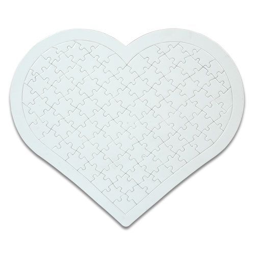 Puzzle Süblimasyon A3 Kalpli 97 Parça ,Transfer Baskı Puzzle , Yapboz - OFİSOMİ