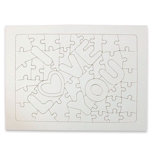 Puzzle Süblimasyon A4 I Love You 51 Parça,Transfer Baskı Puzzle , Yapboz - 2