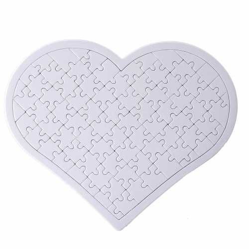 Puzzle Süblimasyon A4 Kalpli 80 Parça ,Transfer Baskı Puzzle , Yapboz - OFİSOMİ