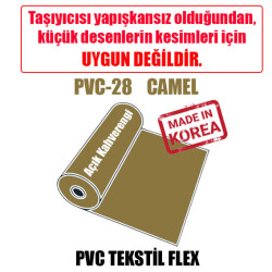PVC Açık Kahverengi (Camel) Flex / 51 cm x 1 metre - 1