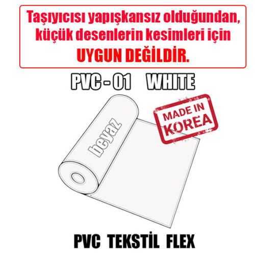 PVC Beyaz (White) Flex / 51 cm x 1 metre - 1