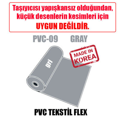 PVC Gri (Gray) Flex / 51 cm x 1 metre - 1