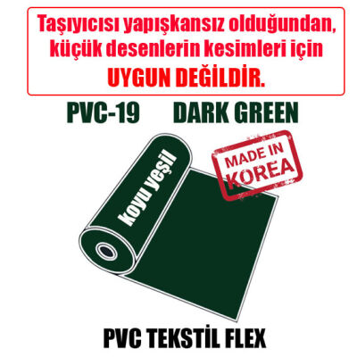 PVC Koyu Yeşil (Dark Green) Flex / 51 cm x 1 metre - 1