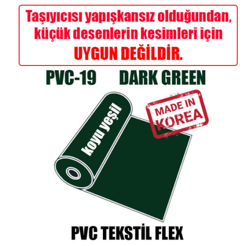 PVC Koyu Yeşil (Dark Green) Flex / 51 cm x 1 metre - OFİSOMİ-S