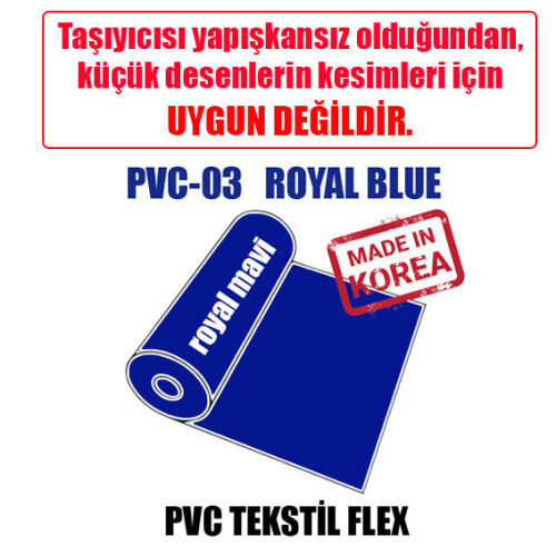 PVC Mavi (Royal Blue) Flex / 51 cm x 1 metre - 1