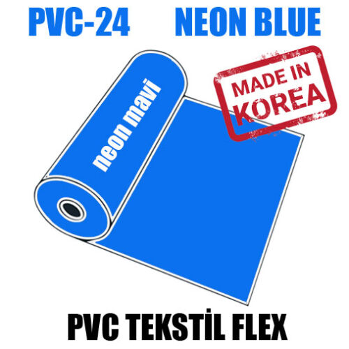 PVC Neon Mavi (Neon Blue) Flex / 51 cm x 1 metre - 1