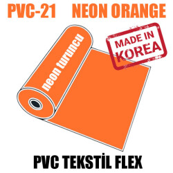 PVC Neon Turuncu (Neon Orange) Flex / 51 cm x 1 metre - 1