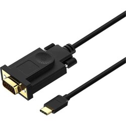 Qgeem QG-UA17 1.8m USB Type-C to Erkek VGA Kablo - 1