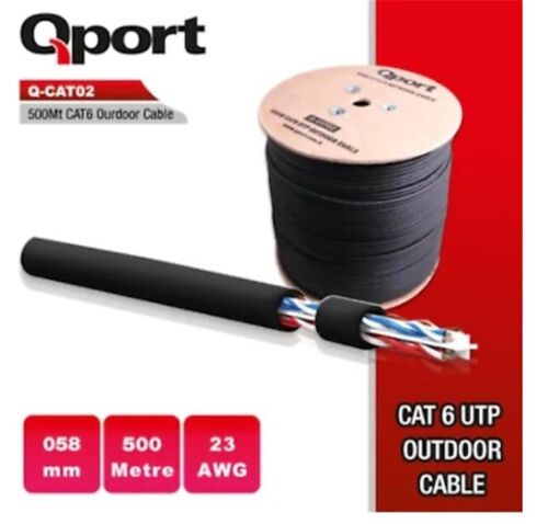QPORT Q-CATO2 500mt Outdoor Cat6 23AWG 0.58MM Dış Mekan Kablo - INCA