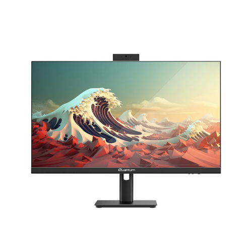 QUANTUM Phase One N6104, Ultra 5-120U, 27" FHD Ekran, 16Gb Ram, 512Gb SSD, Wi-Fi6, HDMI, DP, Type-A, Type-C, Paylaşımlı Ekran Kartı, Free Dos, All In One PC, (Black) - Quantum