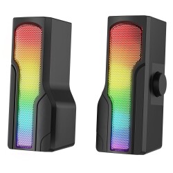Rampage Arty X13 2.0 Bluetoothlu Rms 3W-2 RGB Işıklı Multimedia Usb 5V 45dB Gaming Oyuncu Speaker - 1