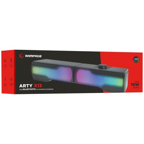 Rampage Arty X13 2.0 Bluetoothlu Rms 3W-2 RGB Işıklı Multimedia Usb 5V 45dB Gaming Oyuncu Speaker - 2
