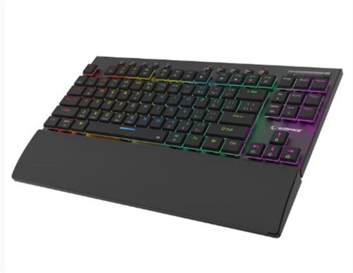 Rampage BERU Siyah 2.4G + BT Wireless RED SWITCH Mekanik Gaming Oyuncu Klavye Slim RGB - RAMPAGE