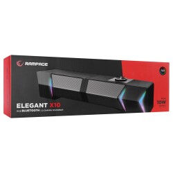 Rampage Elegant X10 2.0 Bluetoothlu Rms 3W-2 RGB Işıklı Multimedia Usb 5V 45dB Gaming Oyuncu Speaker - 1