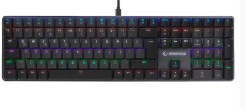Rampage GRANITE PRO Siyah-Gri Low Profile BLUE SWITCH Q Rainbow Mekanik Gaming Oyuncu Klavye - RAMPAGE