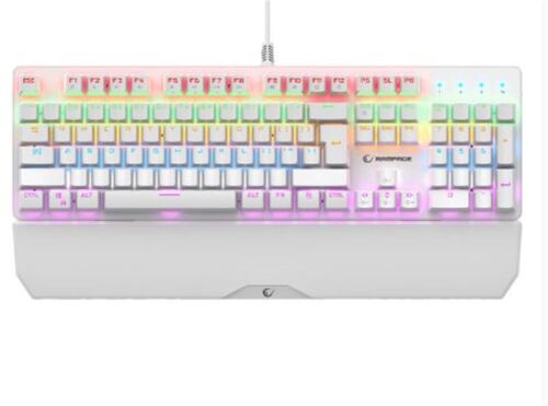 Rampage KB-R86 UMBRA Beyaz USB Rainbow Aydınlatmalı Blue English Mekanik Gaming Oyuncu Klavye - RAMPAGE