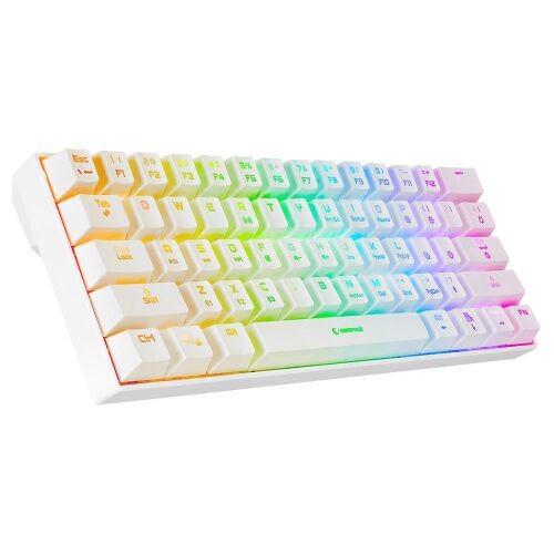Rampage KB-RX63 B-ATOM Beyaz Bluetooth RGB Backlight RED SWITCH Mekanik Q 63 Tuşlu Oyuncu Klavyesi - 1