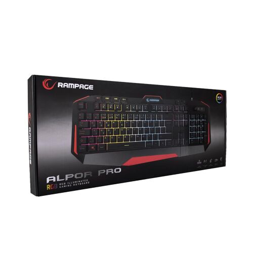 Rampage KB-RX7 ALPOR PRO Siyah USB RGB Aydınlatmalı Q Gaming Oyuncu Klavyesi - RAMPAGE