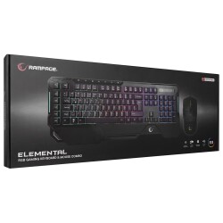 Rampage KM-R96 ELEMENTAL Siyah RGB Aydınlatmalı Q Oyuncu Klavye ve Mouse Gaming Set 7200dpı - 2