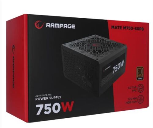 Rampage MATE M750-80PB 750W 12cm Fan Full Modular 80 Plus Bronze Aktif PFC Siyah Power Supply - RAMPAGE