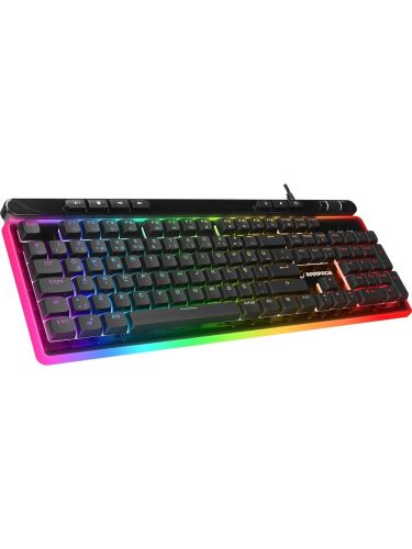 Rampage SHINE K14 Siyah USB RGB Backlight Membrane Gaming Oyuncu Klavye - RAMPAGE