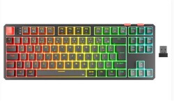 Rampage YORU TKL PRO Gri-Siyah OUTEMU Red Swich Q Kablosuz RGB Mekanik Oyuncu Klavyesi - 2