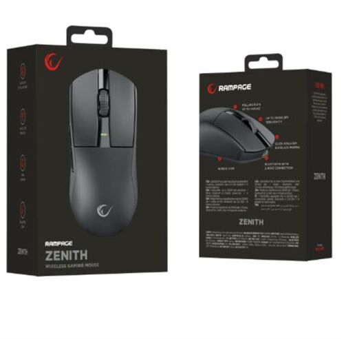 Rampage ZENITH BT+Wired+2.4G Siyah Kablosuz PAW3395 52833 MCU Gaming Oyuncu Mouse - RAMPAGE
