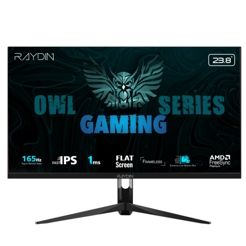 RAYDIN G238IPS165, 23.8", 1ms, 165Hz, Full HD, HDMI, DP, USB, Hoparlör, IPS LED, Frameless, FreeSync Gaming Monitör - RAYDIN