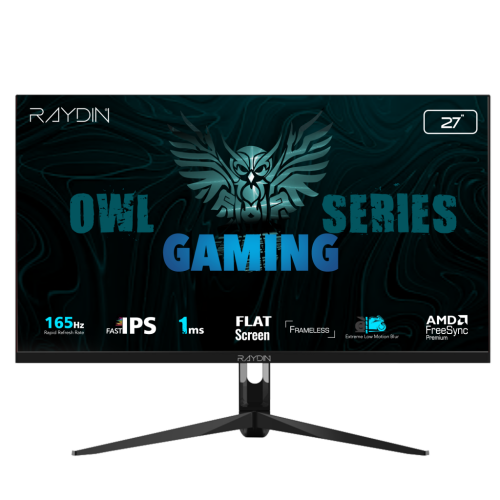 RAYDIN G270IPS165, 27", 1ms, 165Hz, Full HD, HDMI, DP, USB, Hoparlör, IPS LED, Frameless, FreeSync Gaming Monitör - RAYDIN