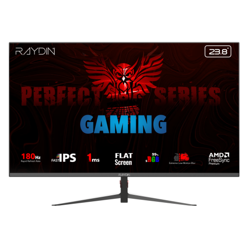 RAYDIN MM24DFI-180HZ, 23.8", 1ms, 180Hz, Full HD, HDMI, DP, IPS LED, Flat, Frameless, FreeSync Gaming Monitör - RAYDIN