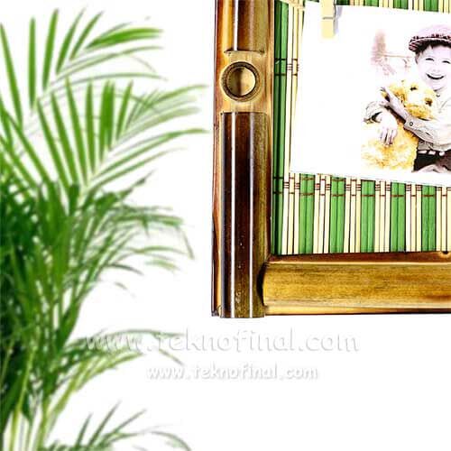 Renkli Bambu İpli Duvar Fotoğraf Çerçevesi - OFİSOMİ-T (1)