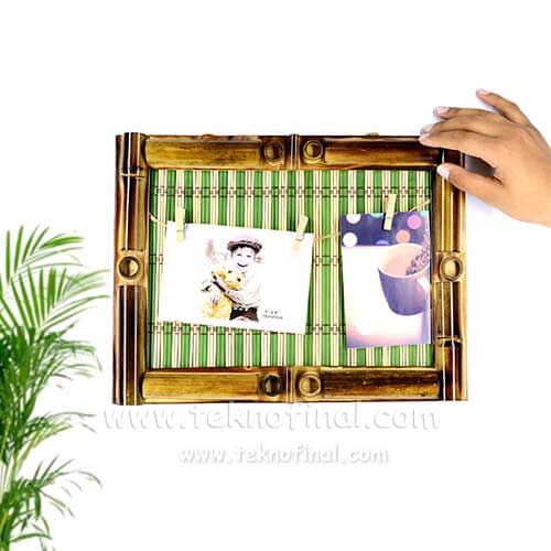 Renkli Bambu İpli Duvar Fotoğraf Çerçevesi - OFİSOMİ-T